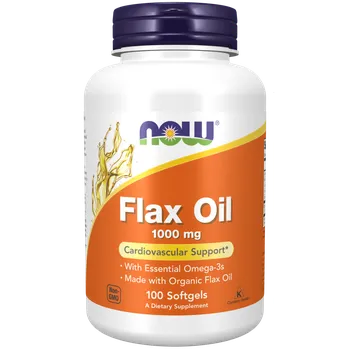 Now Foods Flax Oil 1000 mg 100 kapslí