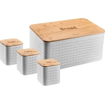 chlebník Klausberg KB-7483 - bílý/dřevo