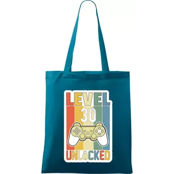 Gaming narozeniny 30 - Taška bavlněná - 42 x 38 cm ( Petrolejová )