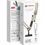 Šňůrka na telefon crossbody s nastavením délky Forcell F-Design S10X165 (max 82,5cm ve smyčce) zeleno růžovo fialová