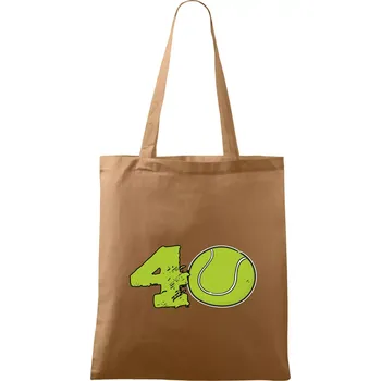 Nákupní taška Tenis kulaté narozeniny 40 - Taška bavlněná - 42 x 38 cm ( Cappuccino )