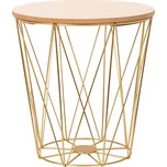 Odkládací stolek Twins Gold S bříza/zlatá