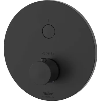 Vodovodní baterie Kronenbach Smart Push sprchová baterie pod omítku s termostatem černá 19044001SM