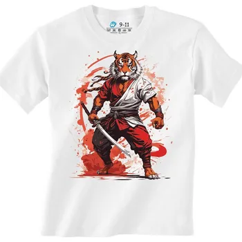 Chlapecké tričko Dětské tričko Hněv Tygřího Samuraje (Velikost: 3-4, Barva: Bílá)