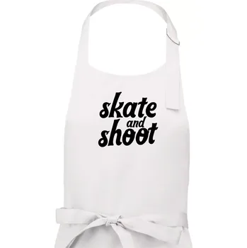 Kuchyňská zástěra Biatlon skate and shoot - Pánská zástěra na vaření - Univerzální velikost ( Bílá )