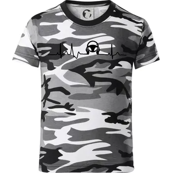 Chlapecké oblečení EKG řidič - Dětské maskáčové triko - 134 cm/8 let ( Šedý maskáč )