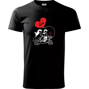 Pánské tričko Kolo manželé - Triko extra velké (5-8XL) - 8XL ( Černá )