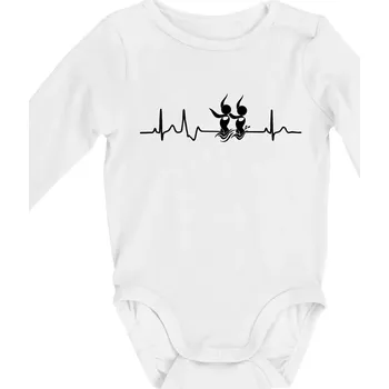 EKG synchronizované plavání - Body kojenecké s dlouhým rukávem - Dlouhý r. do 3 měs ( Bílá )