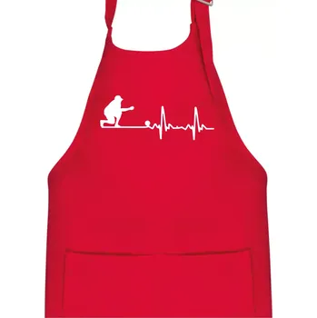Kuchyňská zástěra EKG petanque - Dětská zástěra na vaření - Univerzální velikost ( Červená )