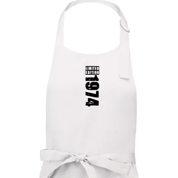 Kuchyňská zástěra Limited edition 1974 pruh - Dámská zástěra na vaření - Univerzální velikost ( Bílá )