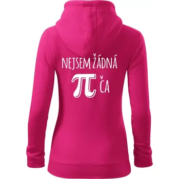 Dámská mikina Nejsem žádná pí - Dámská mikina trendy zipper s kapucí - S ( Purpurová )