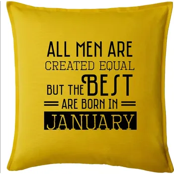 Polštář All men are created equal january - Polštář 50x50 - 50x50 - Pouze potah ( Žlutá )