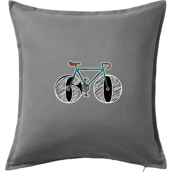 Polštář Narozeniny 60 let na kole - Polštář 50x50 - 50x50 - Pouze potah ( Tmavě šedý melír )