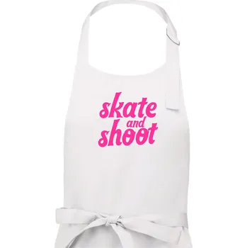 Kuchyňská zástěra Biatlon skate and shoot růžová - Dámská zástěra na vaření - Univerzální velikost ( Bílá )