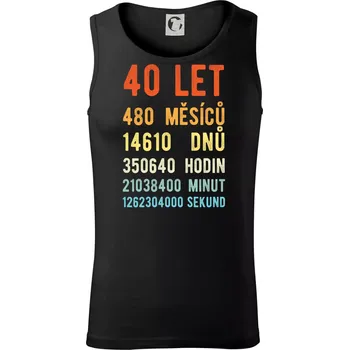 Pánské termoprádlo Narozeniny 40 přepočet času - Tílko pánské Core - S ( Černá )