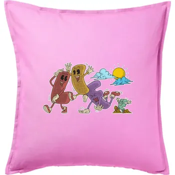 Polštář Jak jde život - Polštář 50x50 - 50x50 - Pouze potah ( Růžová )