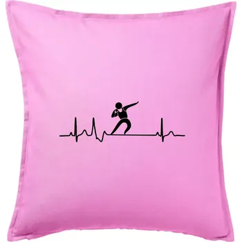 Polštář EKG vrh koulí - Polštář 50x50 - 50x50 - Pouze potah ( Růžová )