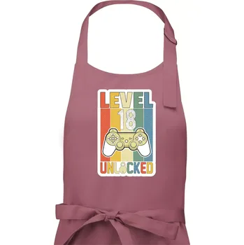 Kuchyňská zástěra Gaming narozeniny 18 - Dámská zástěra na vaření - Univerzální velikost ( Starorůžová )