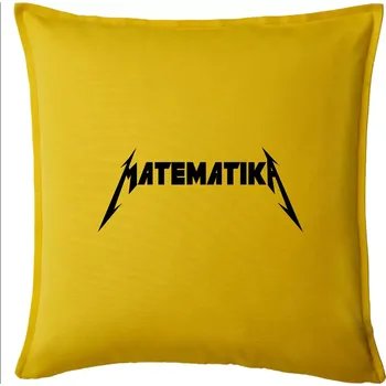Polštář Matematika rock logo - Polštář 50x50 - 50x50 - Pouze potah ( Žlutá )