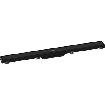 Odvodňovací žlab Hansgrohe RainDrain Match - Sprchový žlab s nerezovým roštem 800, s výškově stavitelným rámem, matná černá 56038670