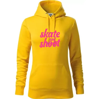 Dámská mikina Biatlon skate and shoot růžová - Mikina dámská Cape s kapucí - XL ( Žlutá )