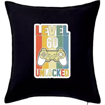 Polštář Gaming narozeniny 60 - Polštář 50x50 - 50x50 - Včetně výplně ( Černá )