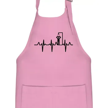 Kuchyňská zástěra EKG otužování sprcha - Dětská zástěra na vaření - Univerzální velikost ( Růžová )