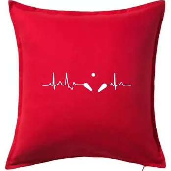 Polštář Pinball EKG - Polštář 50x50 - 50x50 - Pouze potah ( Červená )