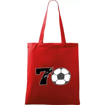 Fotbal kulaté narozeniny 70 - Taška bavlněná - 42 x 38 cm ( Červená )