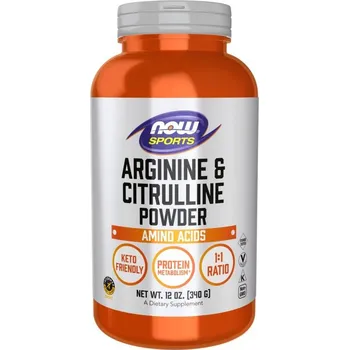 Doplněk stravy Now Foods Arginine a CitrullinePudr 340 g