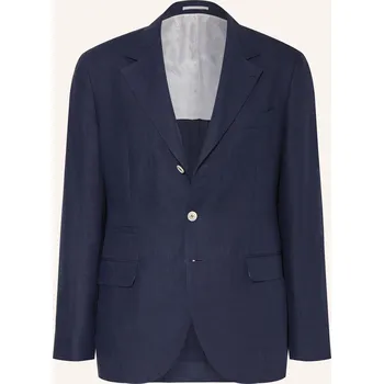 Pánské sako Brunello Cucinelli Pánské Lněné Sako Leisure Fit, tmavě...