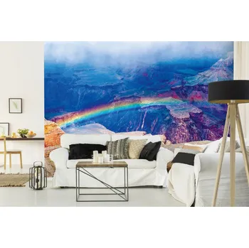 Fototapeta DIMEX | Samolepicí vliesová fototapeta na zeď Duha nad Grand Canyonem MA-5-3022 | 375 x 250 cm | modrá, červená, fialová, žlutá, hnědá + Samolepicí vliesová fototapeta na stěnu DIMEX Duha nad Grand Canyonem MA53022 v rozměru 375 x 250 cm