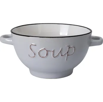 Kameninová miska na polévku SOUP 650 ml šedá