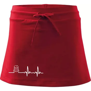 Dámská sukně Muzikant volume EKG - Sportovní sukně - two in one - XL ( Červená )