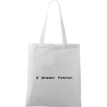 I Speak Python - Taška bavlněná - 42 x 38 cm ( Bílá )