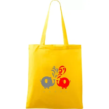 Slon veselý - Taška bavlněná - 42 x 38 cm ( Žlutá )