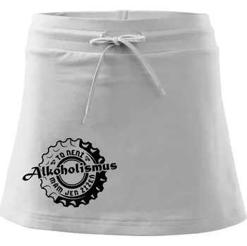 Dámská sukně Alkoholismus pivo - Sportovní sukně - two in one - M ( Bílá )