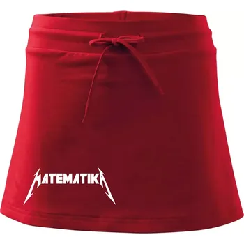 Dámská sukně Matematika rock logo - Sportovní sukně - two in one - S ( Červená )