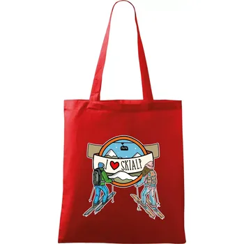 I love skialp - Taška bavlněná - 42 x 38 cm ( Červená )