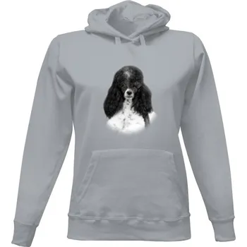 Dámská mikina Dámská mikina s kapucí s potiskem Pudl harlekýn dámské