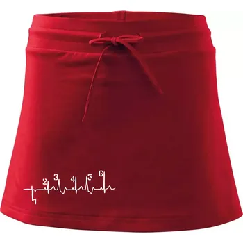 Dámská sukně Moto EKG řazení - Sportovní sukně - two in one - L ( Červená )