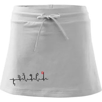 Dámská sukně Moto EKG řazení - Sportovní sukně - two in one - S ( Bílá )