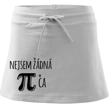 Dámská sukně Nejsem žádná pí - Sportovní sukně - two in one - L ( Bílá )