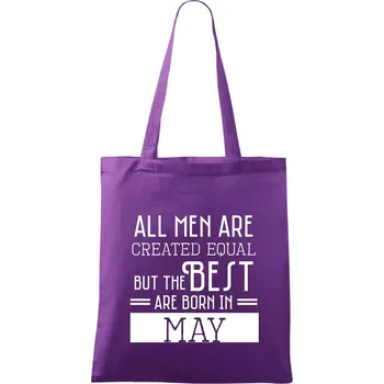 All men are created equal may - Taška bavlněná - 42 x 38 cm ( Fialová )