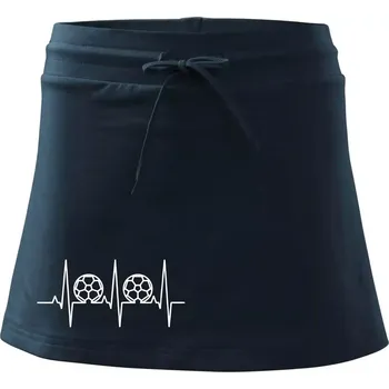 Dámská sukně Ekg fotbal velký - Sportovní sukně - two in one - XL ( Námořní modrá (velmi tmavá - téměř černá) )
