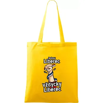 Jednou Liberec vždycky Liberec - Taška bavlněná - 42 x 38 cm ( Žlutá )