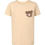 Dětské bavlněné triko NAX OMESO béžová 152-158