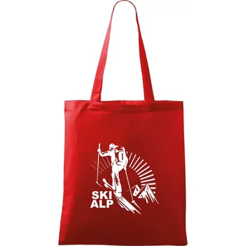 Nákupní taška Skialp trip - Taška bavlněná - 42 x 38 cm ( Červená )