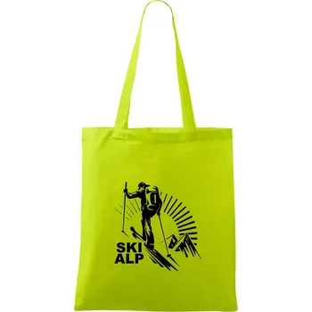 Skialp trip - Taška bavlněná - 42 x 38 cm ( Limetková )