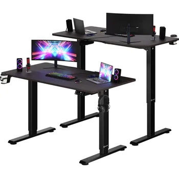 Psací stůl Výškově nastavitelný stůl 110x60x73-118cm |hnědý